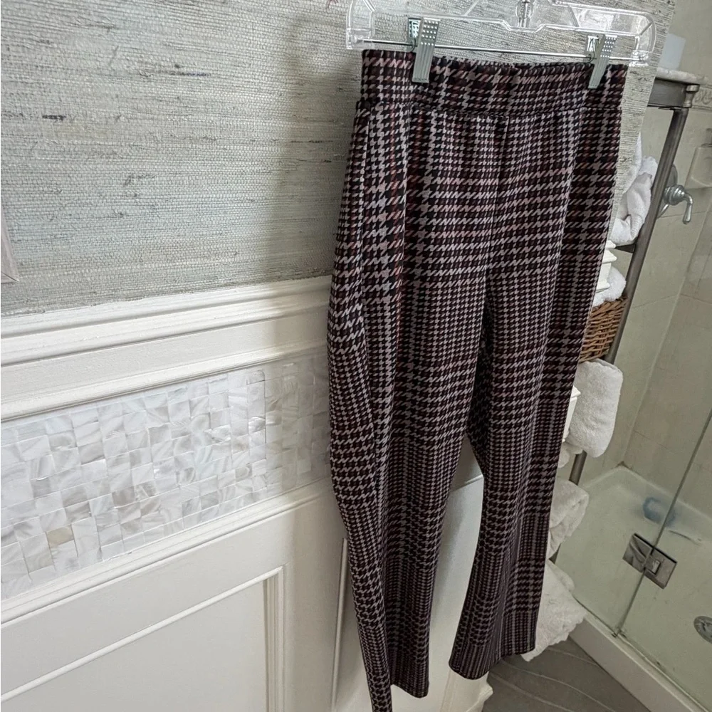 Small Anthropologie Sanctuary Carnaby pull on kick flare pants  brown check